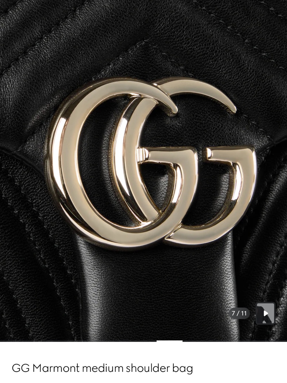 Brand New Gucci GG Marmont Medium Black Leather Shoulder Bag in box ❤️ - Picture 11 of 11
